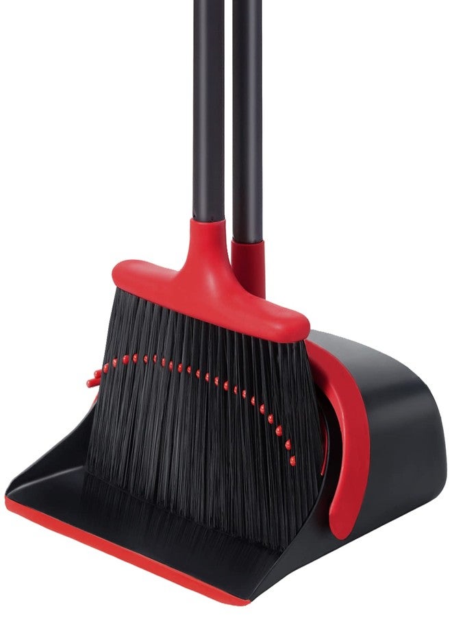YANXUS Plastic Metal Broom&Dustpan Set,Broom&Dustpan,Broom&Dustpan Set For Home,Upgrade 52" Long Handle Broom With Stand Up Dustpan Combo Set For Office Home Kitchen Lobby Floor Use - Image 1